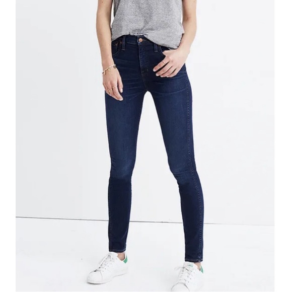 Madewell Denim - Madewell High-Rise Skinny Blue Jeans